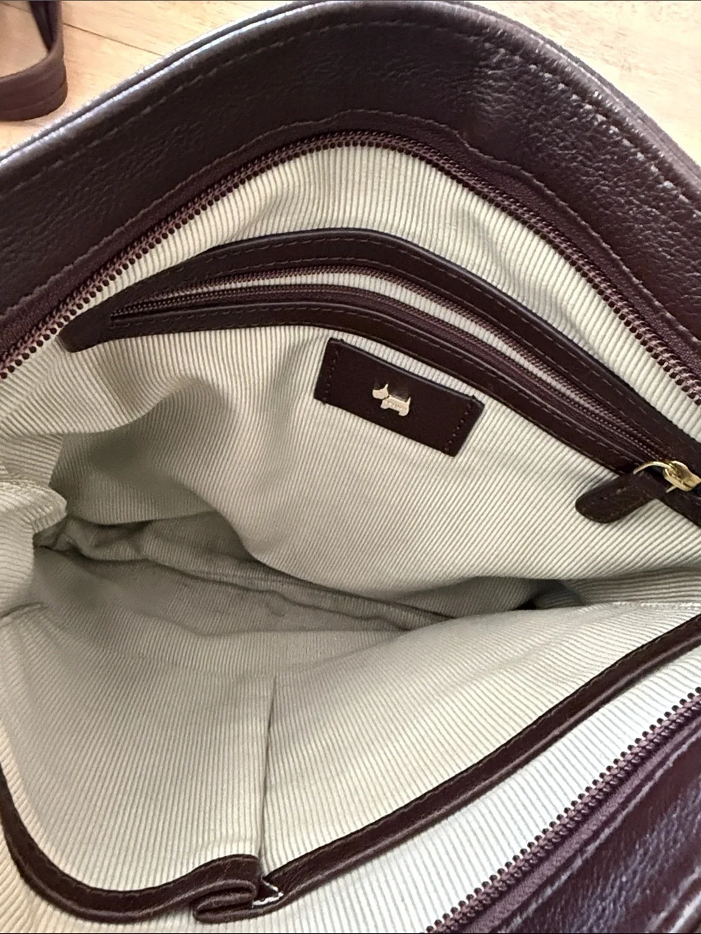 RADLEY LONDON Dark Brown Leather Messenger Bag